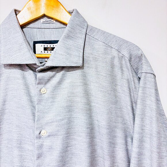 JOSEPH ABBOUD | Light grey thick cotton shirt | Classic casual | Men's XXL * - Picture 3 of 8
